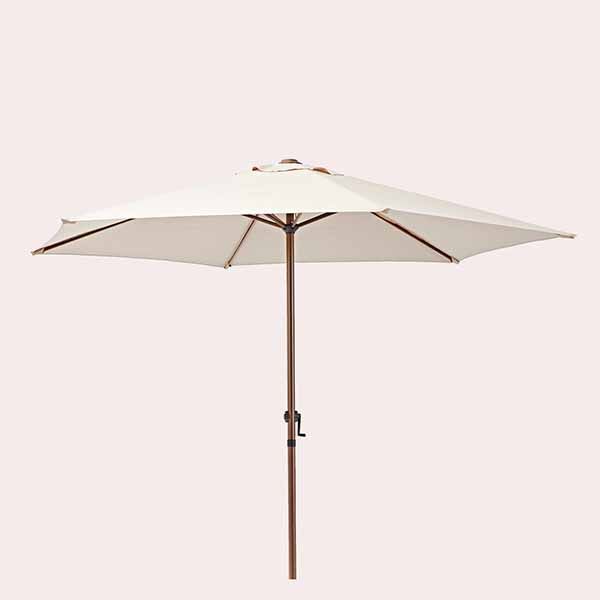 Parasol Hexagonal de Acero Polar Marrón Ø 263 CM Leroy Merlin