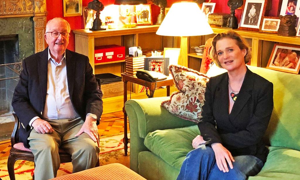 Delphine Boel junto a Alberto de Bélgica