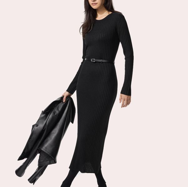 Vestido merino mezcla canalé