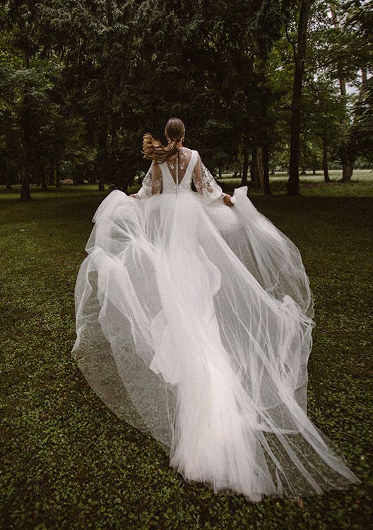 Vestido de novia de tul