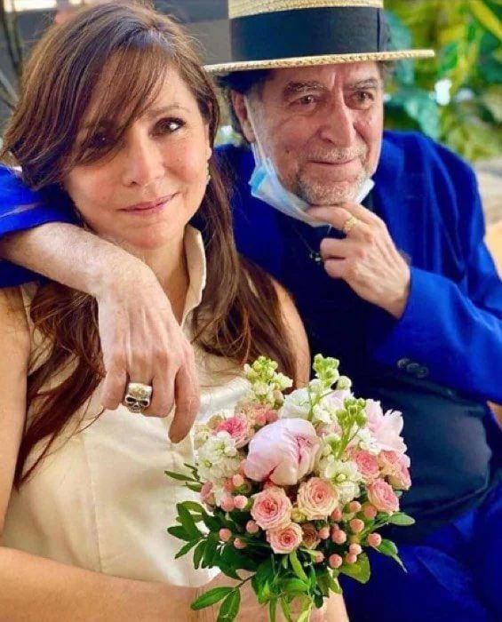 Joaquín Sabina y Jimena Coronado el día de su boda