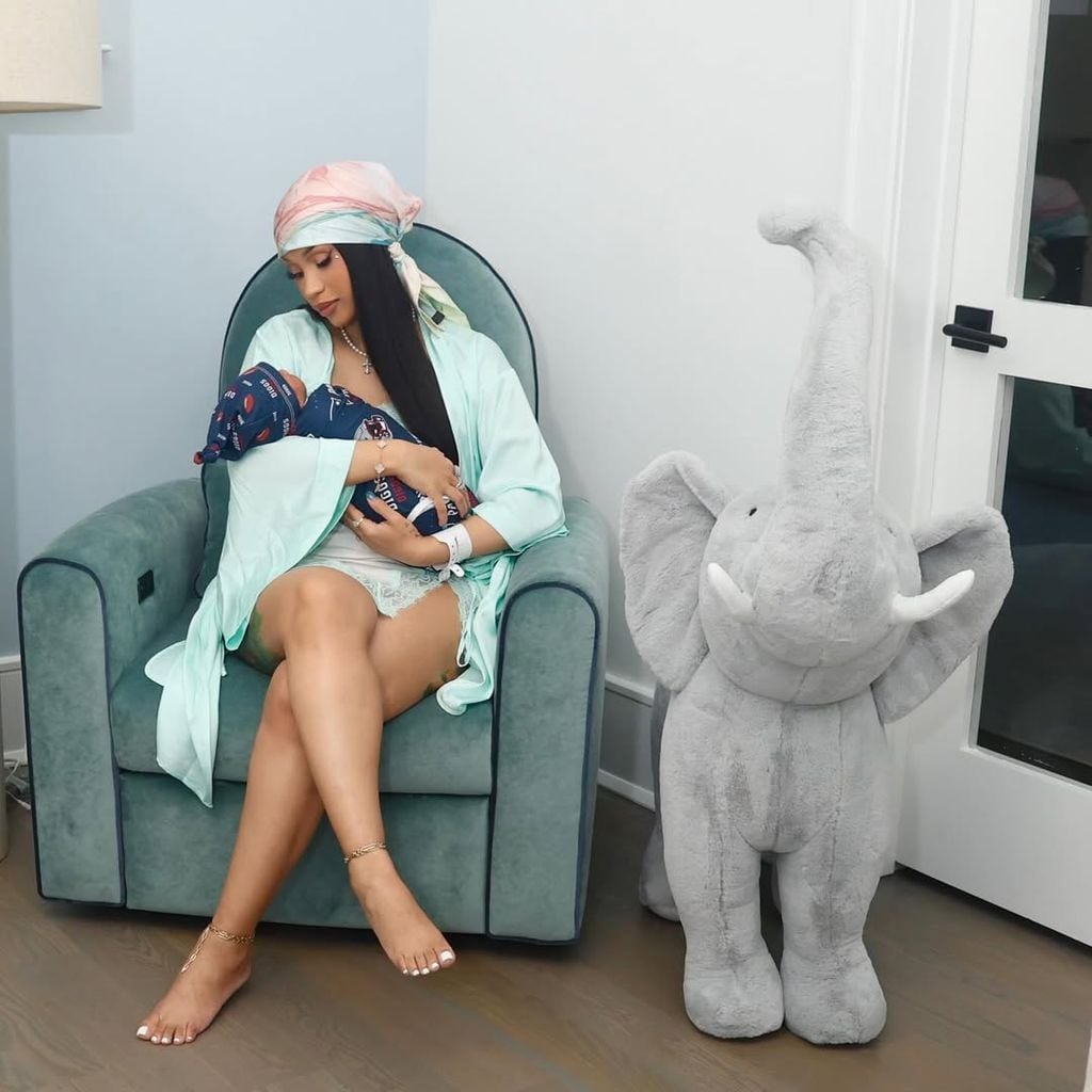 Cardi B enternece con las primeras fotos de su bebé con Stefon Diggs 