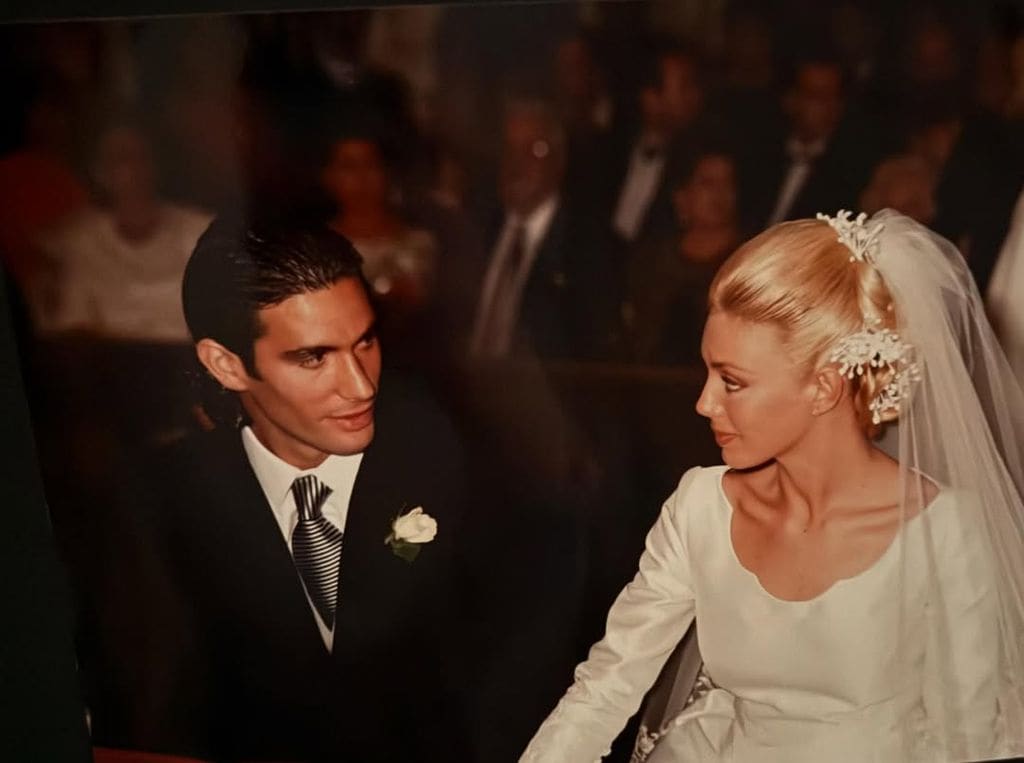 Ingrid Asensio en su boda con Fernando Sanz