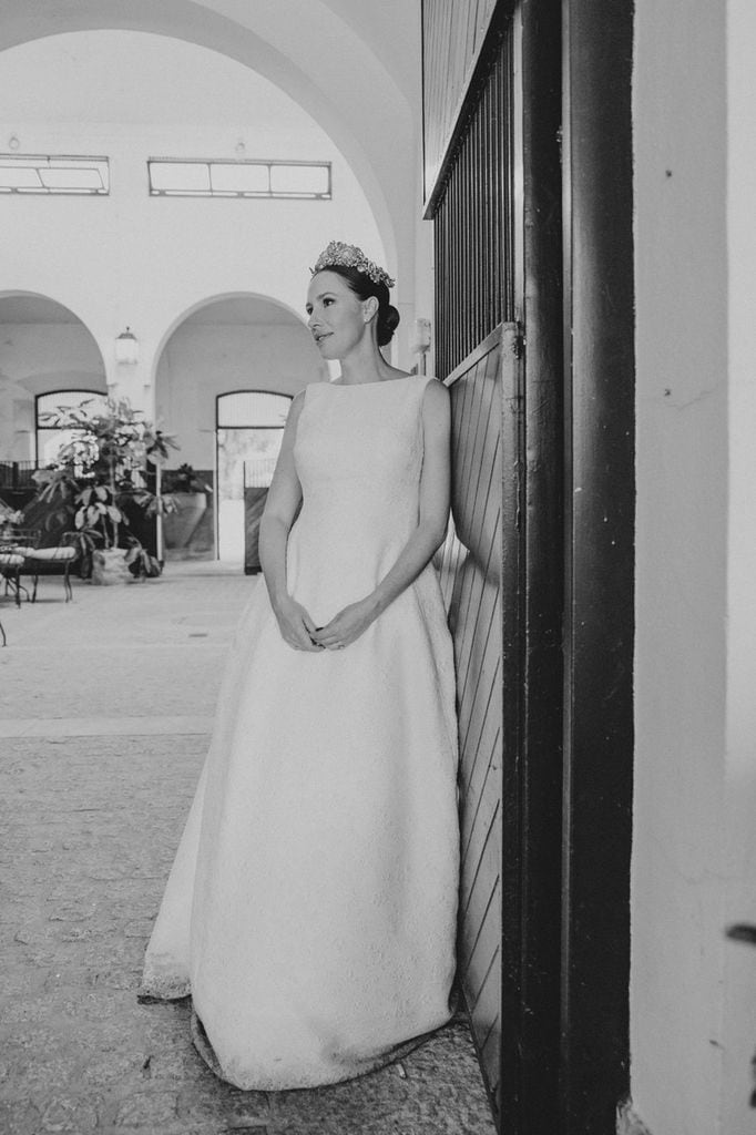 El vestido de novia de Carola Escamez en su boda con Roberto Martín