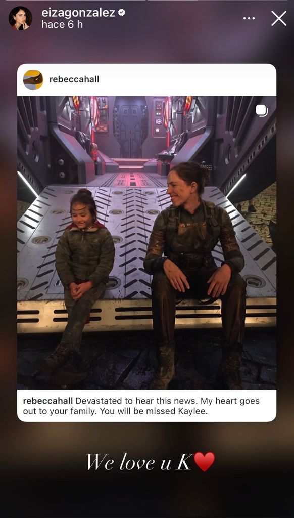 Eiza González despidió a Kaylee con algunas fotografías de sus escenas juntas en 'Godzilla vs. Kong', estrenada en 2021.