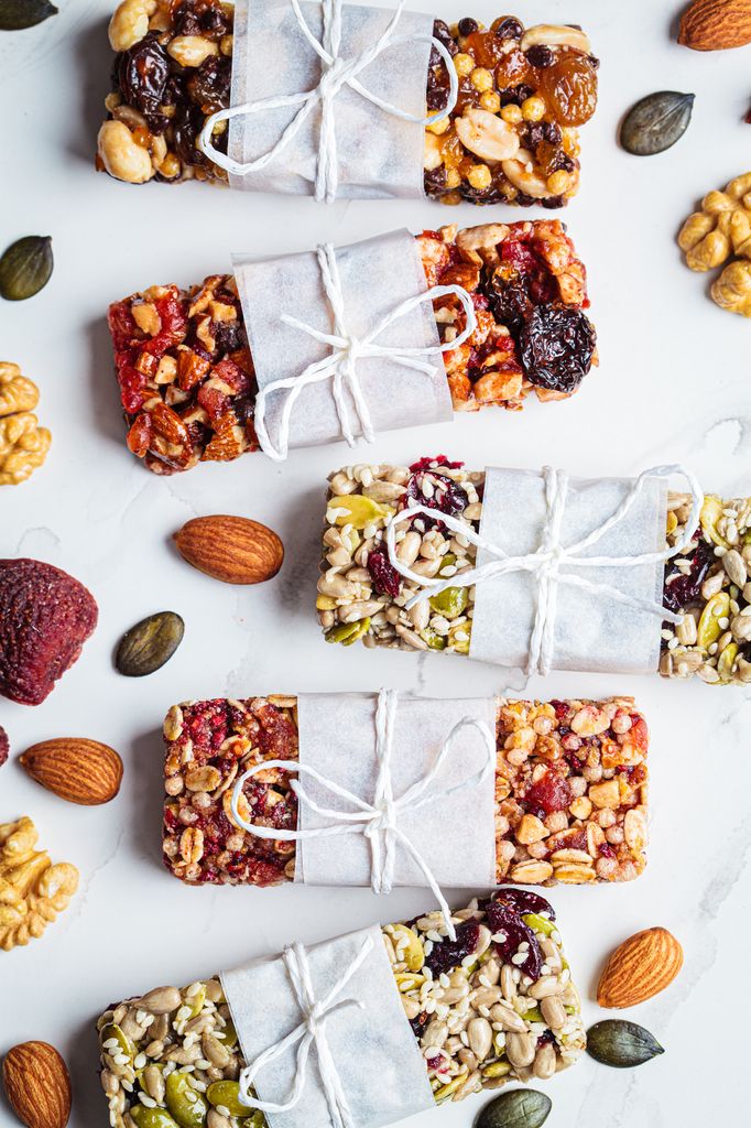 Barritas energéticas caseras. 