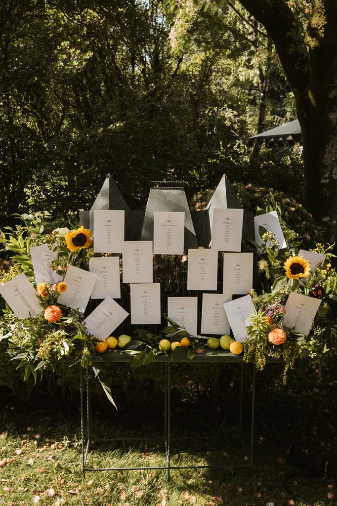Seating plan boda de verano
