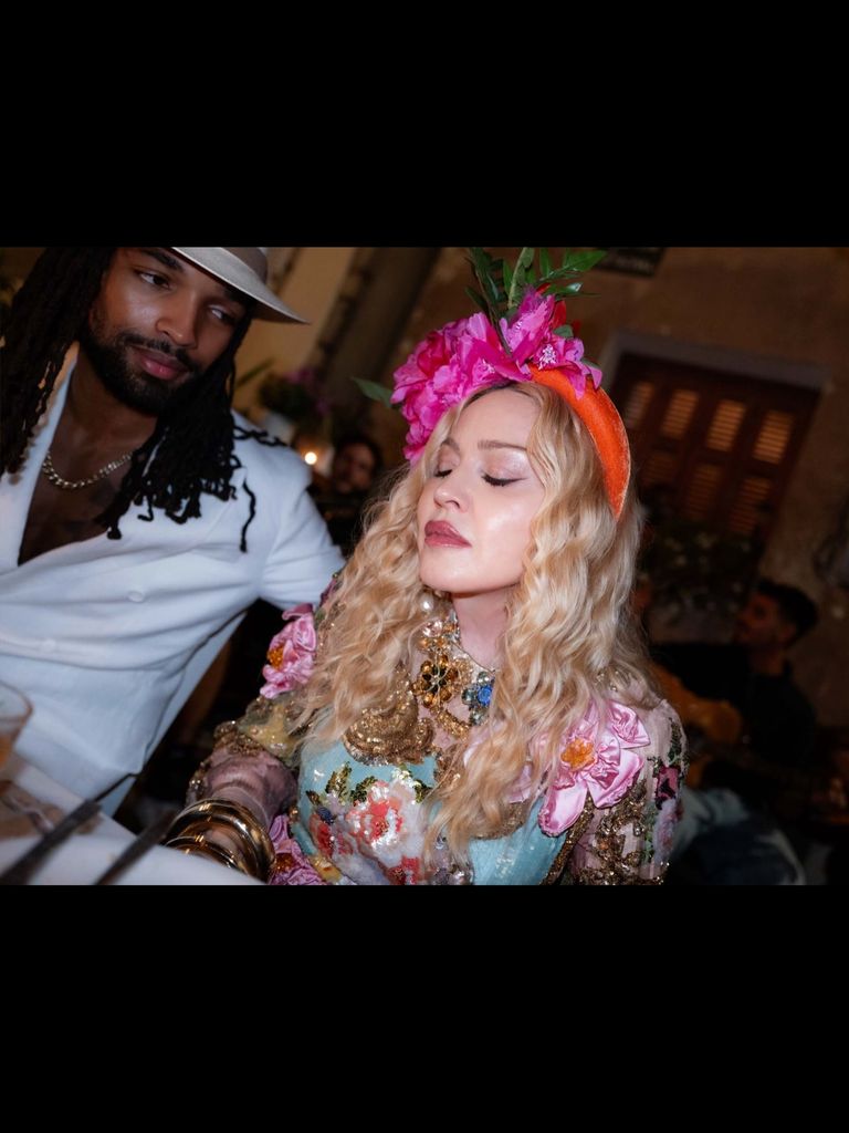 Madonna celebró junto a su novio Akeem Morris.