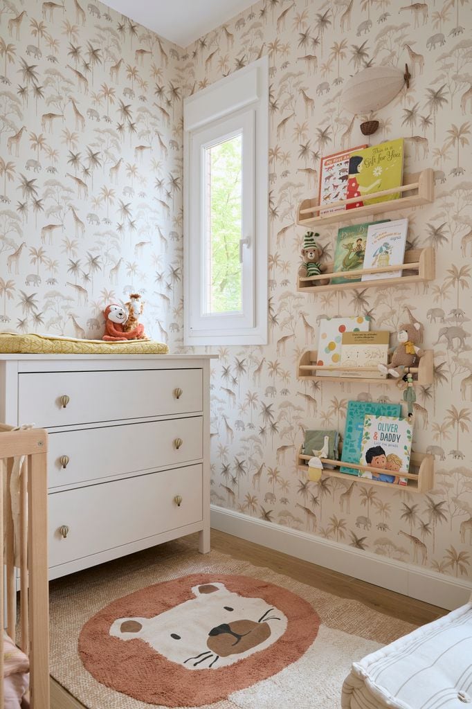 Zona de cambiador del cuarto de bebé