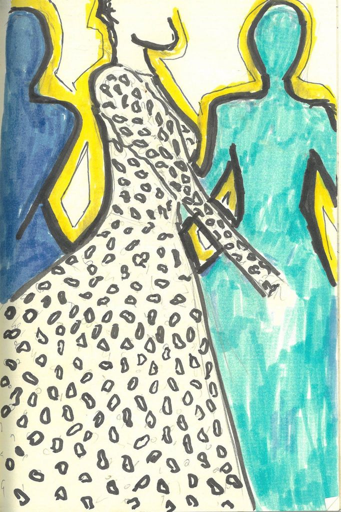 Boceto del vestido de Gabriela Hearst