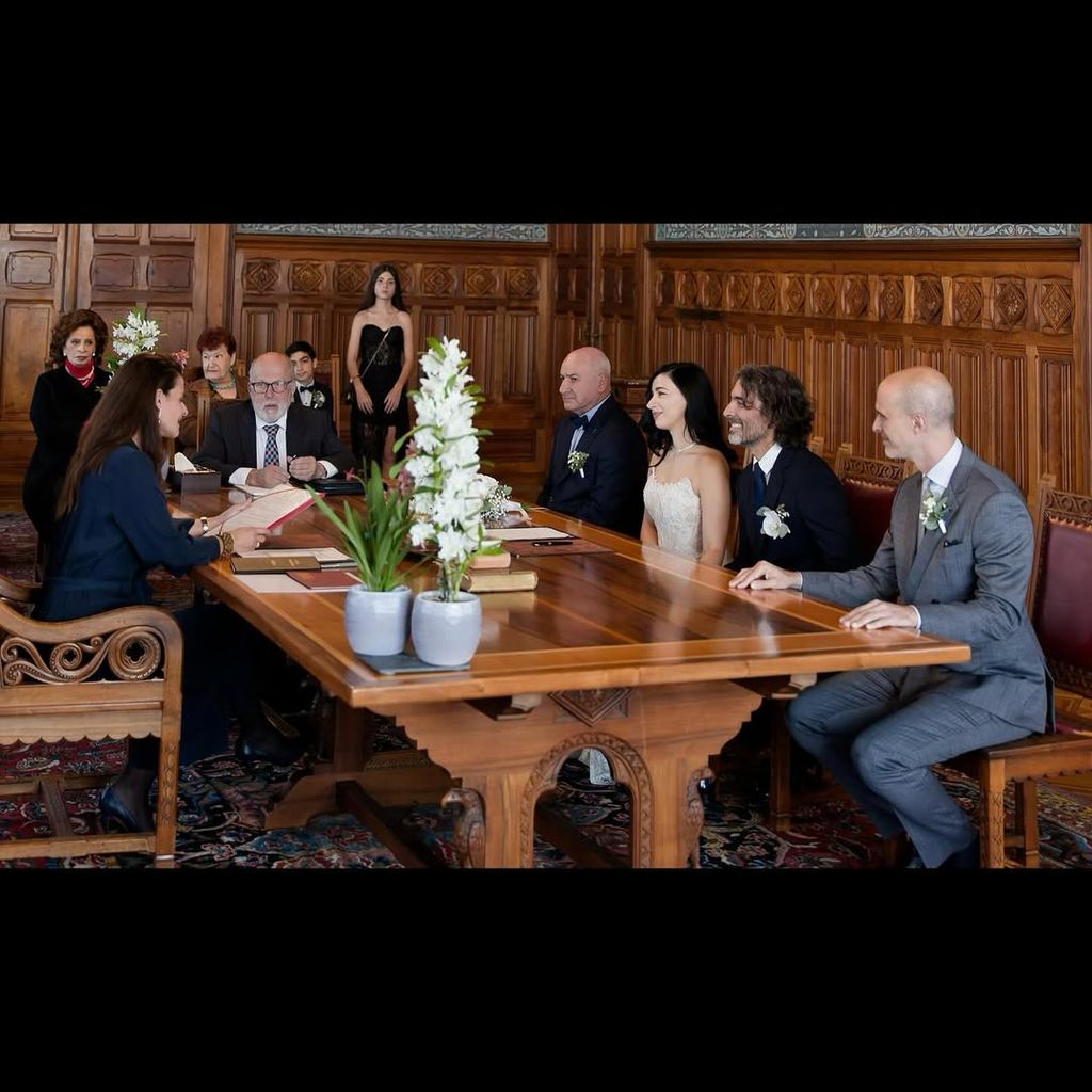 Boda civil de Carlo Ponti Jr y Mariam Sharmanashvili en Ginebra (Suiza)