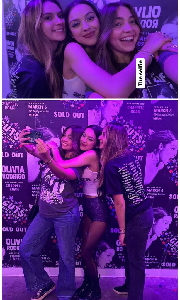 Ella, hija de Alex Rodriguez, con Olivia Rodrigo