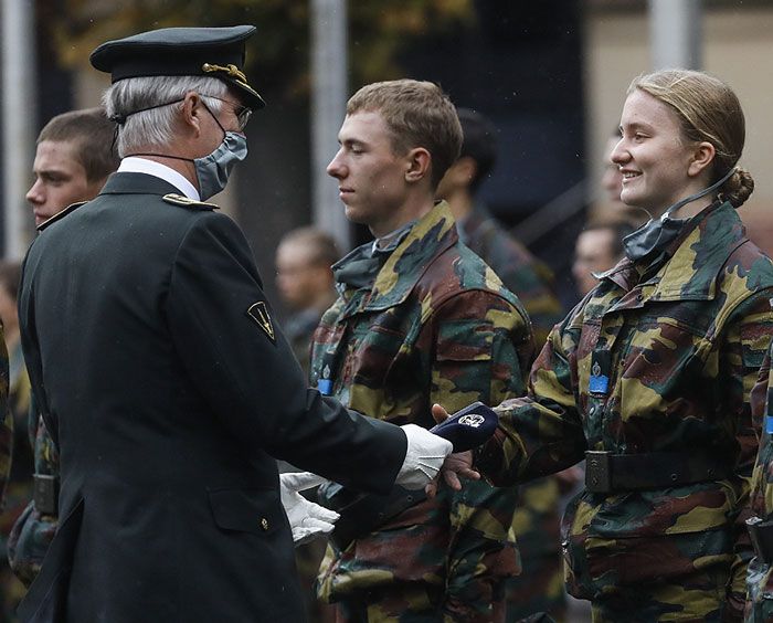 Elisabeth de Bélgica en la Real Academia Militar de Bruselas