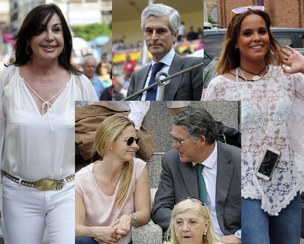 Carmen Martínez-Bordíu, de blanco a su llegada a la plaza de toros de Las Ventas
