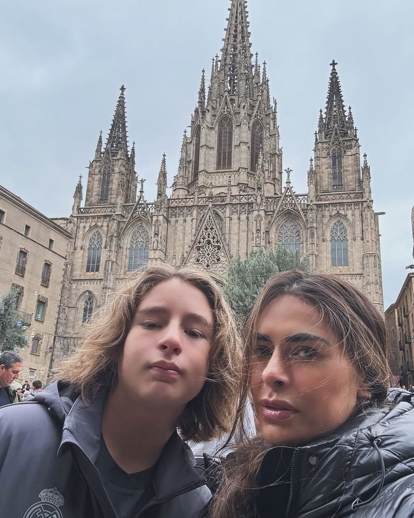 Galilea Montijo y su hijo Mateo en sus vacaciones invernales con las que arrancan el año.
