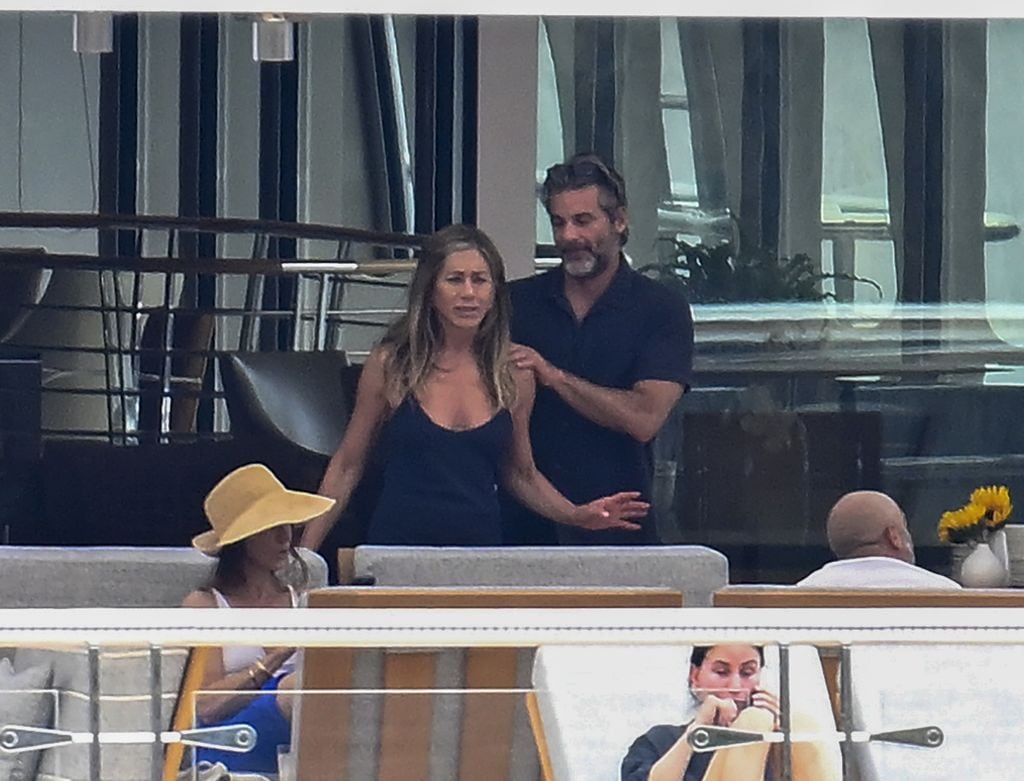 La pareja pasó un rato agradable a bordo de un yate