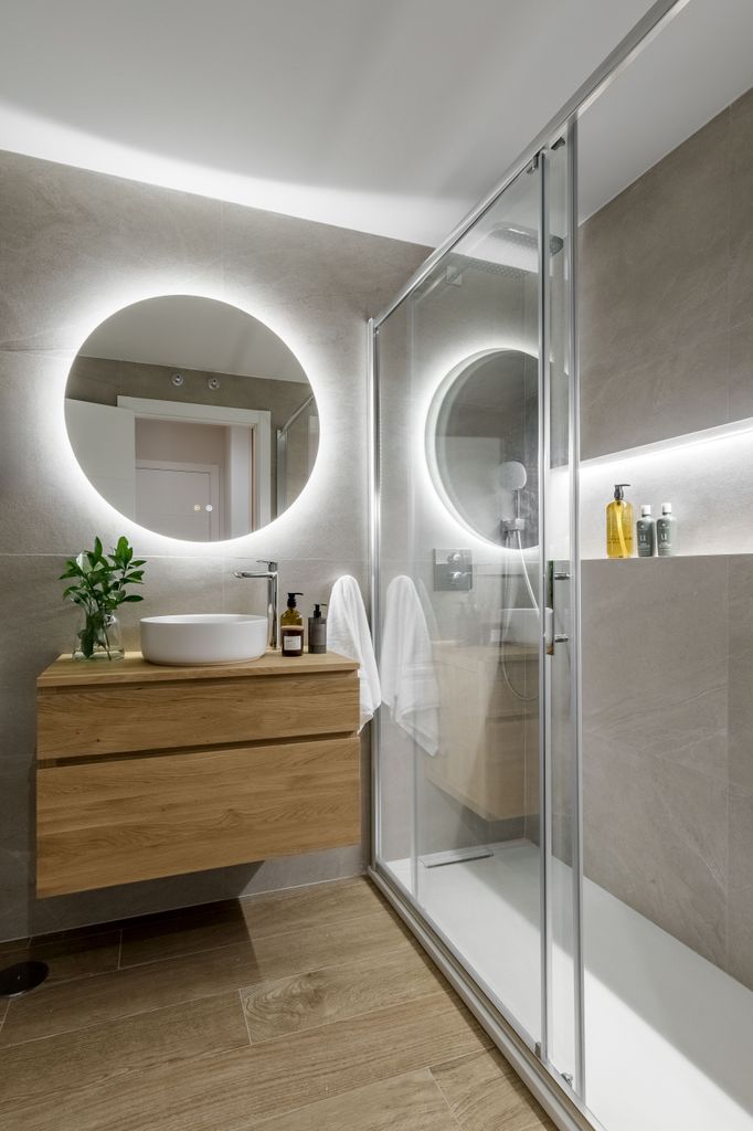 Baño de estilo japandi en la casa de Rubentonces en las afueras de Madrid