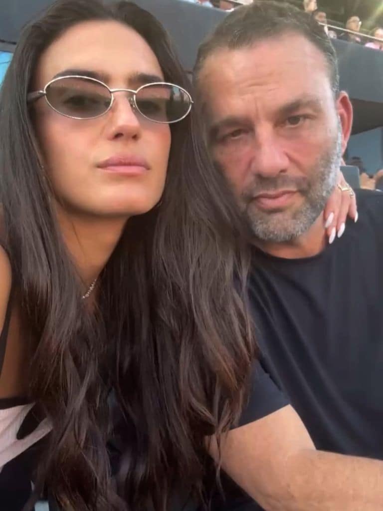 Isabela junto a su marido, Dave Grutman, celebrando la victoria del Inter Miami en la MLS