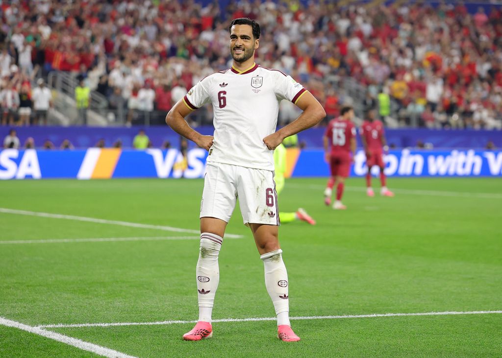 El futbolista Mikel Merino tras meter gol en el Mundial