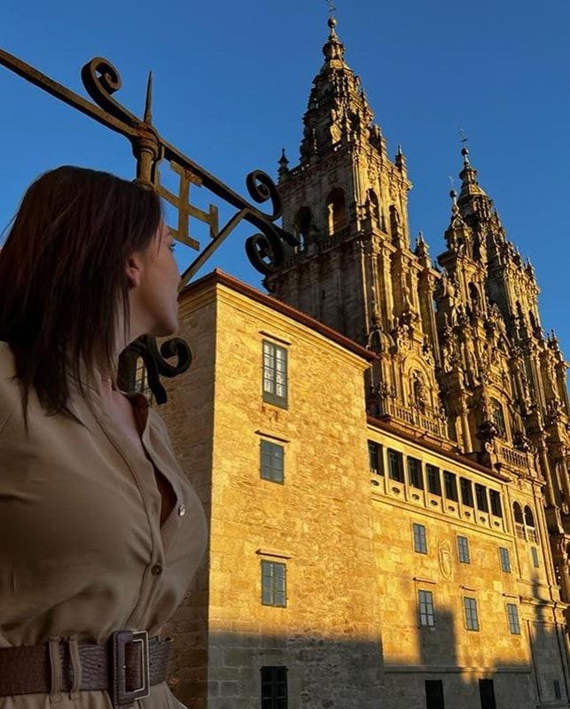 Patricia Pardo y Christian Gálvez en Santiago de Compostela