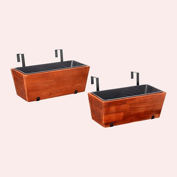 Amazon Aware Jardinera Rectangular Colgante de Madera