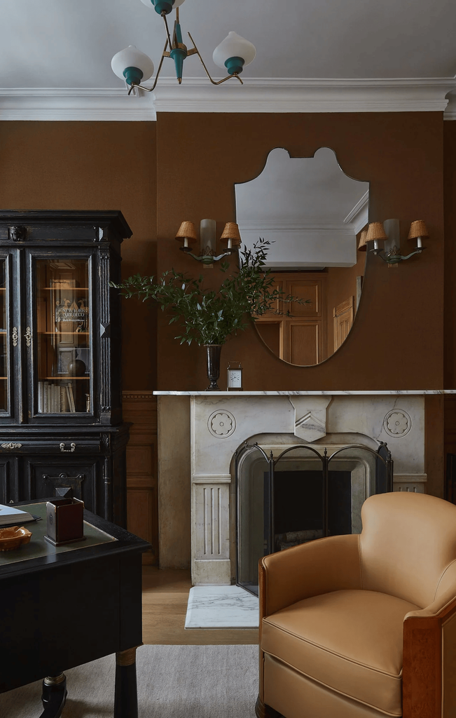 Salón con  chimenea