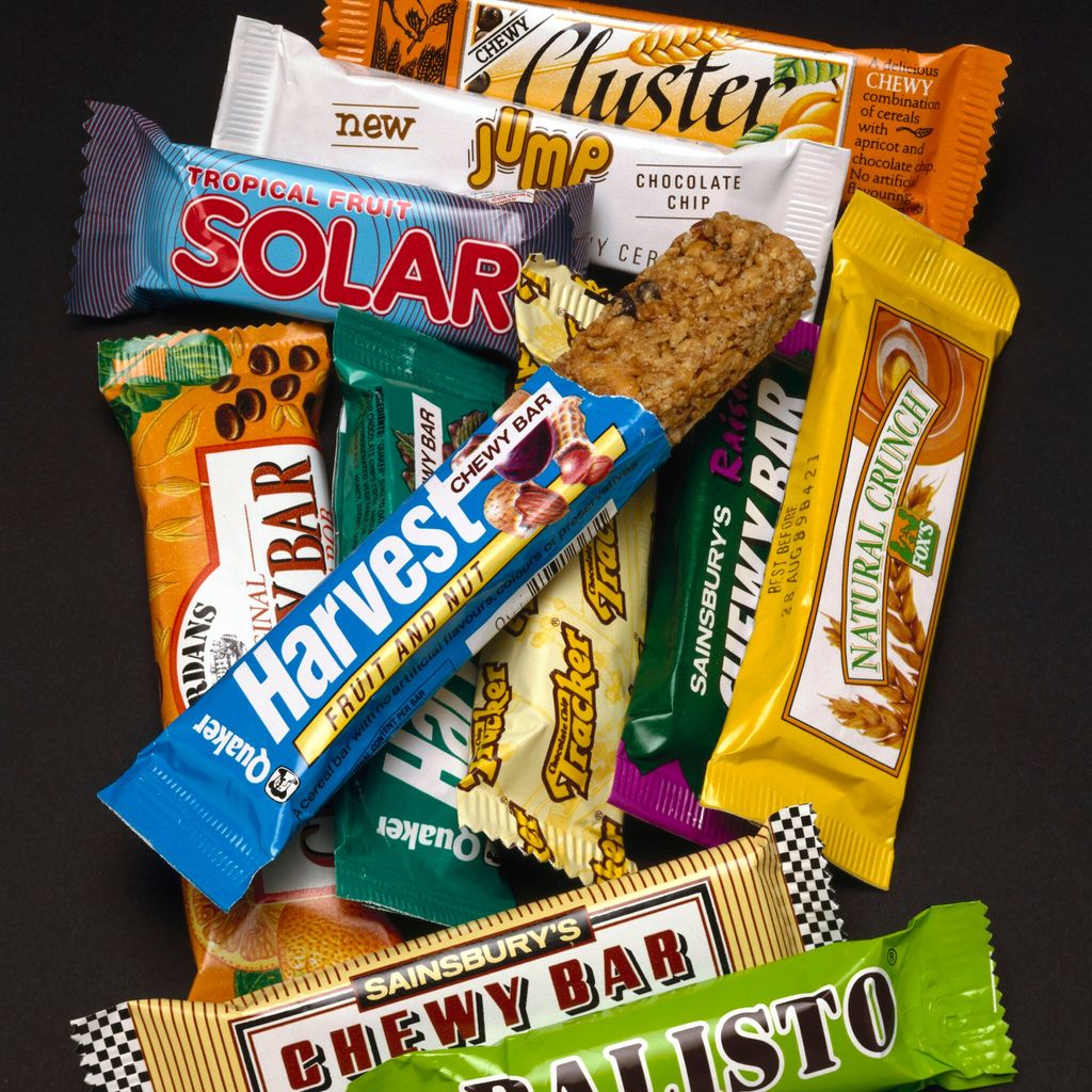Selection of muesli bars, 1990s.