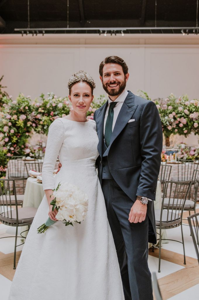 El vestido de novia de Carola Escamez en su boda con Roberto Martín