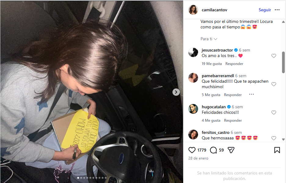 El comentario de Jesús Castro a la publicación de su novia, Camila Canto
