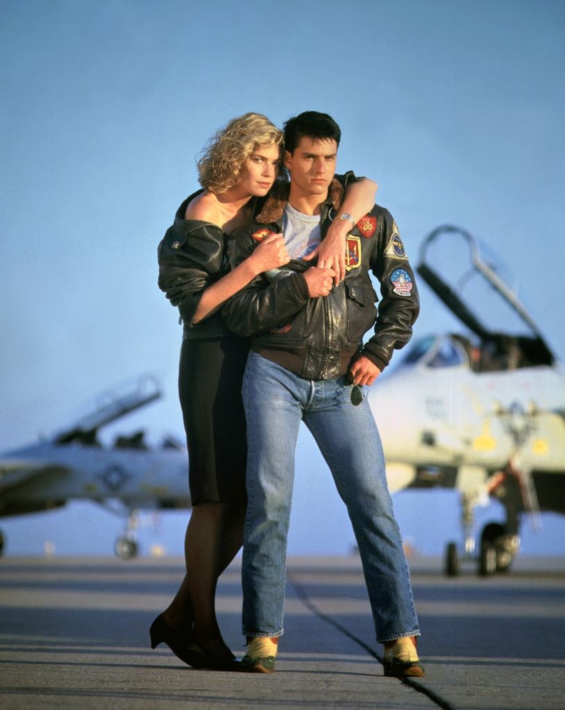 Kelly McGillis y Tom Cruise en Top Gun, 1986