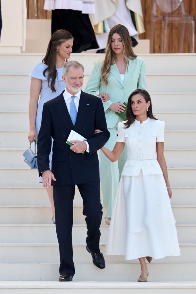 La familia Real en la misa del Papa León XIV en Cibeles