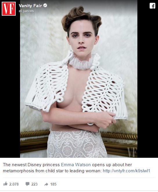 Emma Watson en su sesión de Vanity Fair