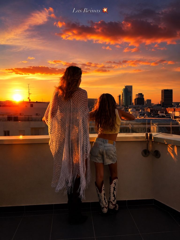 María Ruiz con su hija