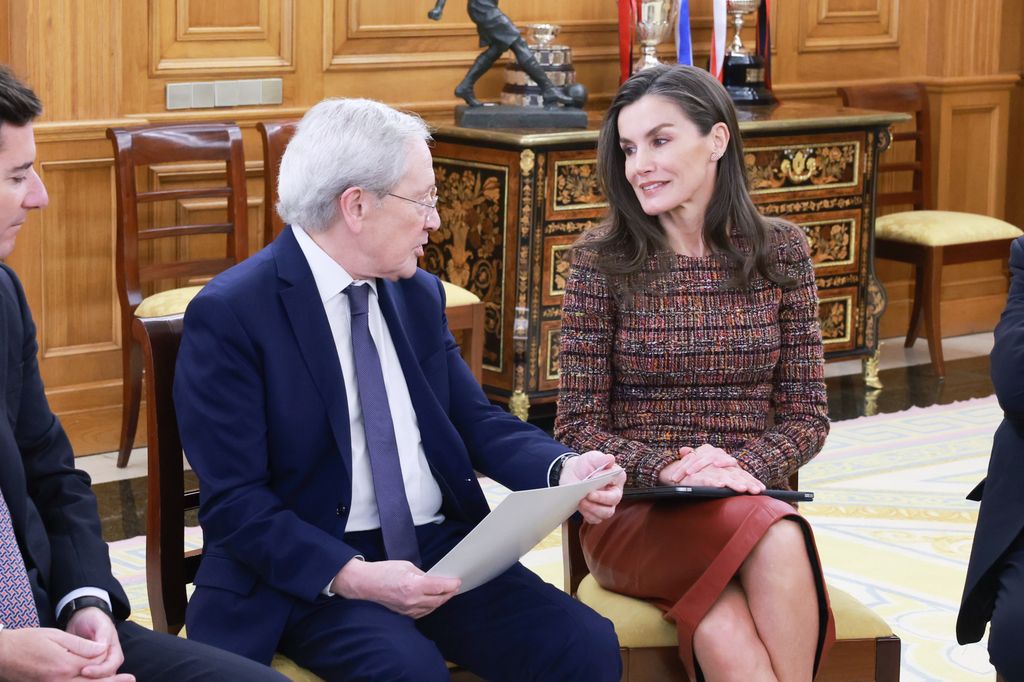 La Reina junto a Fernando Ónega en La Zarzuela