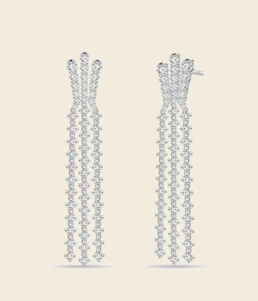 Pendientes largos de novia de Nicols