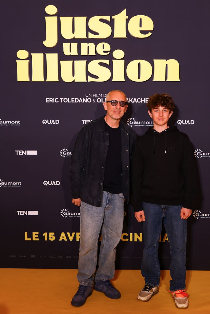 Raphael acompañó a su padre en un gran día, ya que él ha trabajado en la cinta 'Juste Une illusion'