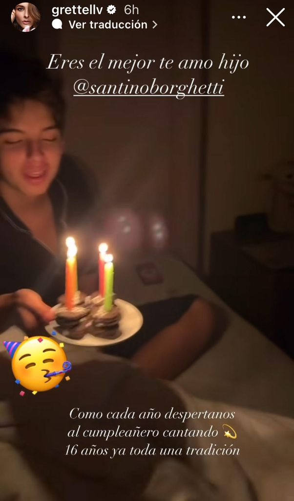 Santino recibió la sorpresa de su mamá en el día de su cumpleaños.