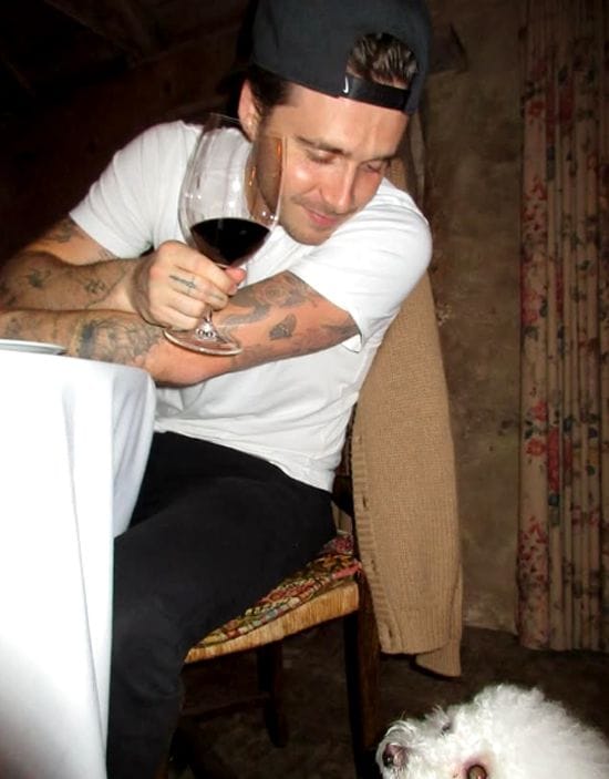 Brooklyn es, como su padre, un gran aficionado al buen vino.