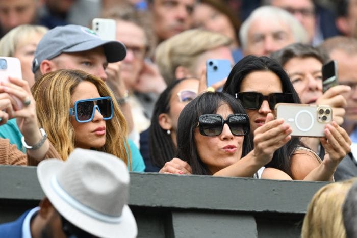 Shakira viendo a Alcaraz en Wimbledon