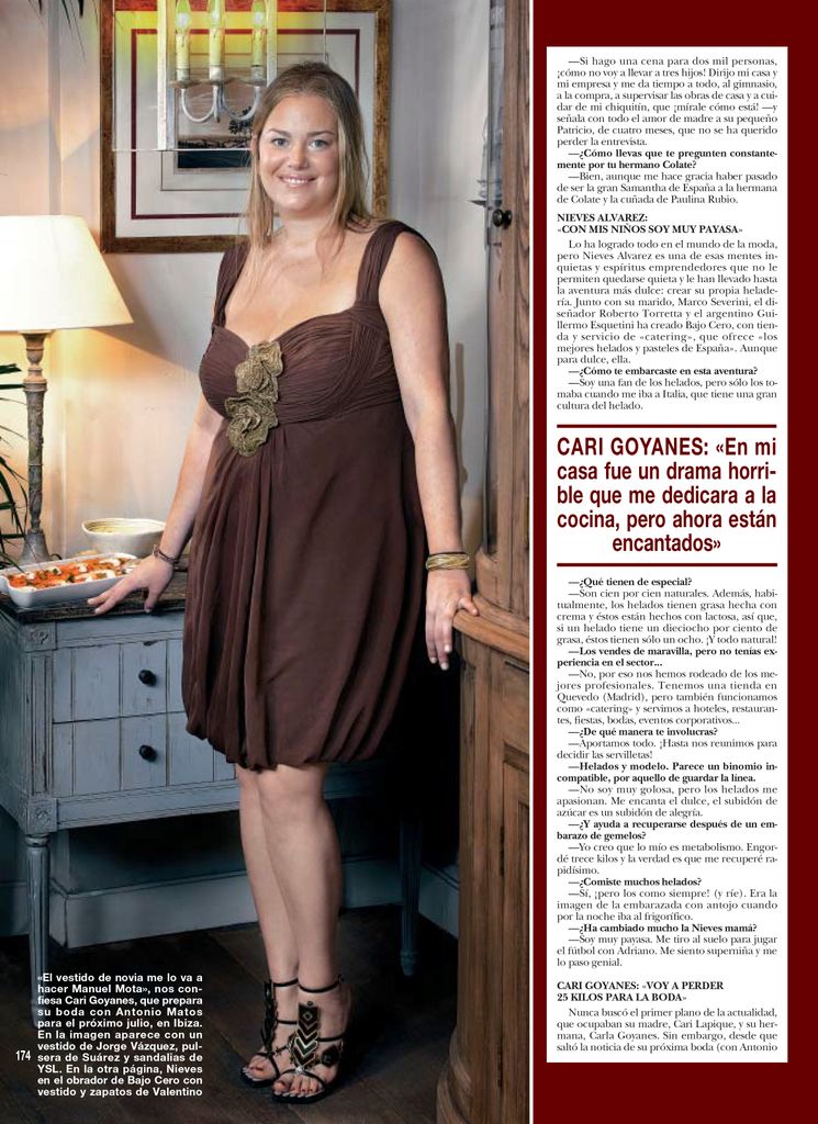 Caritina Goyanes como chef