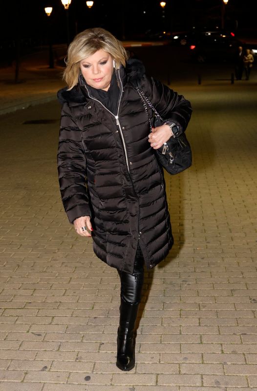 Terelu Campos llegando al tanatorio de Laura Valenzuela