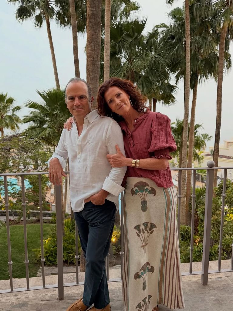 Verónica Mengod celebrando el cumpleaños de su marido.
