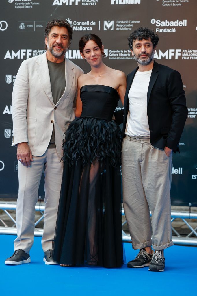 Javier Bardem, Victoria Luengo y Rodrigo Sorogoyen durante la clausura de la 16ª edición del Atlántida Mallorca Film Fest 2025