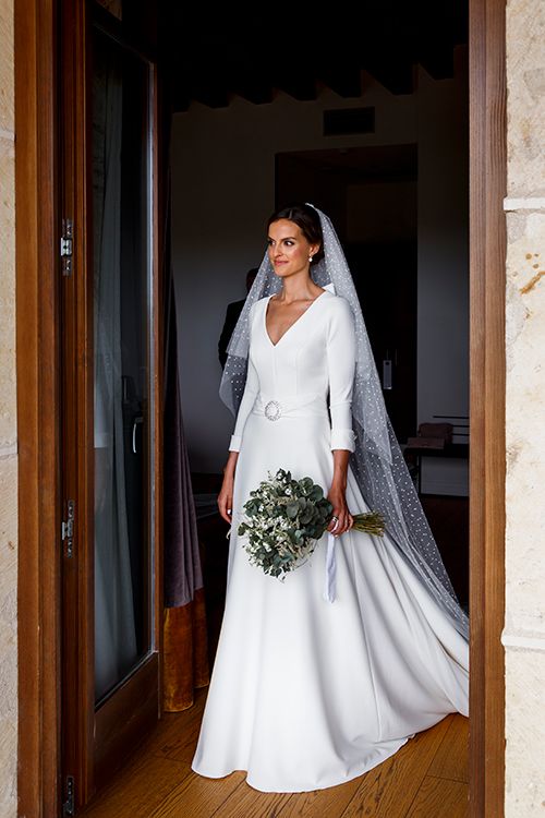 Vestido de novia con cinturón
