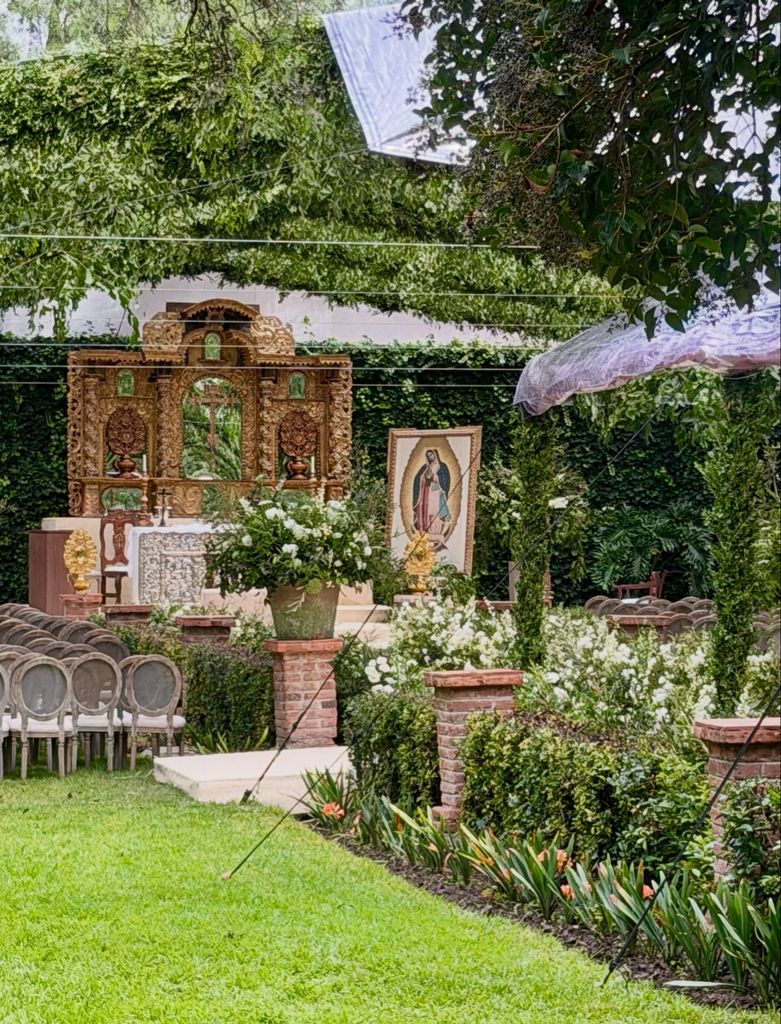 El altar donde se casaron los novios