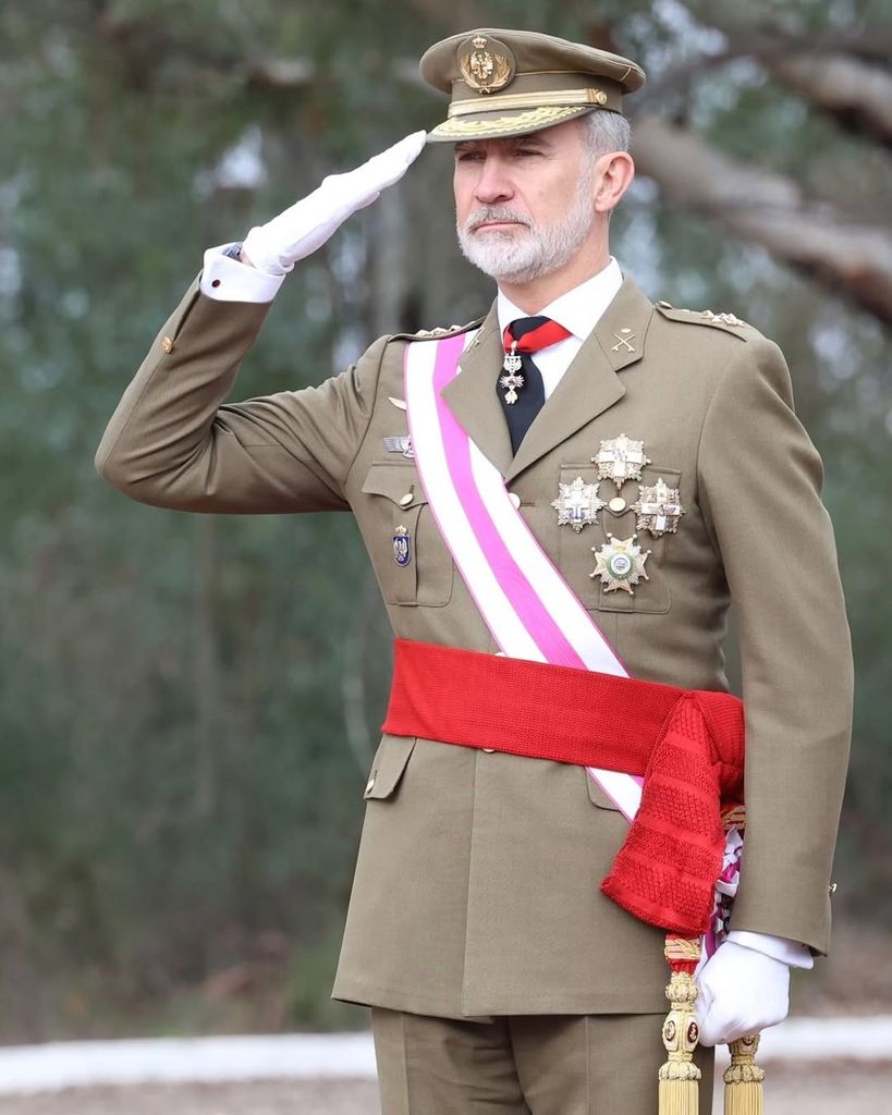 El rey Felipe  con el uniforme de capitán general del Ejército de Tierra