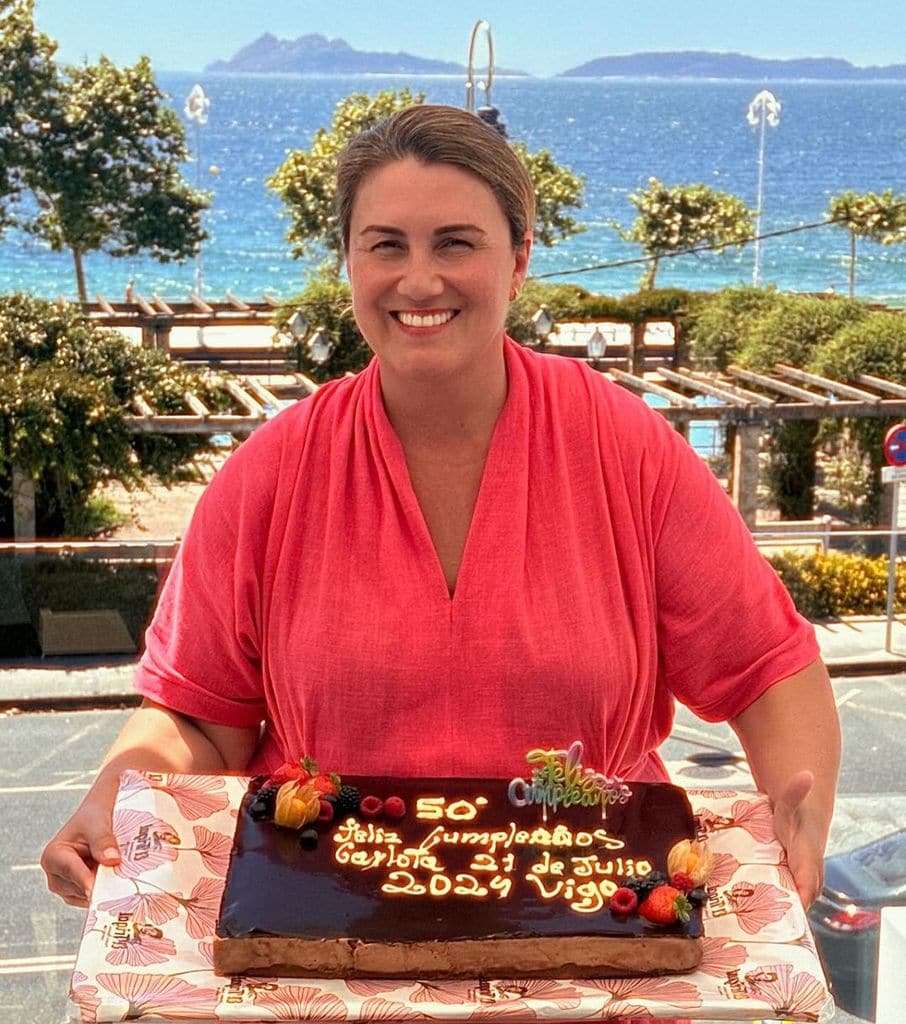 Carlota Corredera celebra su 50 cumpleaños en Vigo, julio 2024
