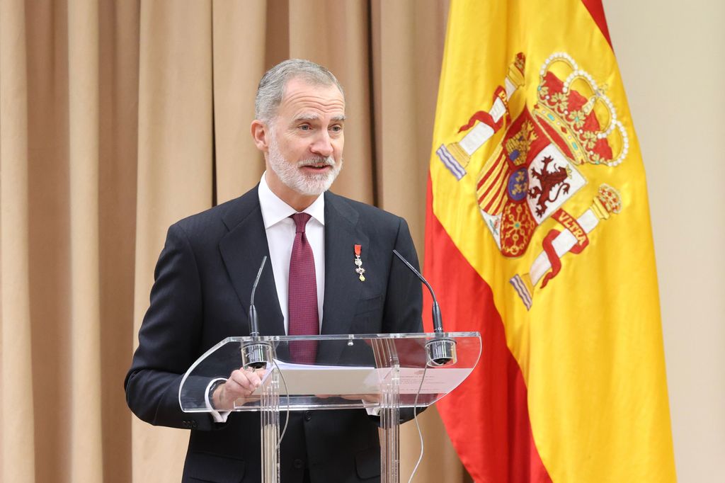 El rey Felipe dando su discurso en el Congreso 