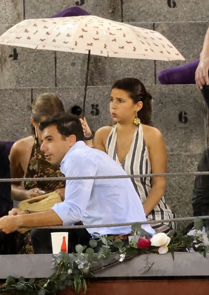 Tana Rivera en la plaza de Las Ventas viendo la tradicional corrida de la beneficencia que cierra la feria de San Isidro, a 14 de junio de 2026, en Madrid