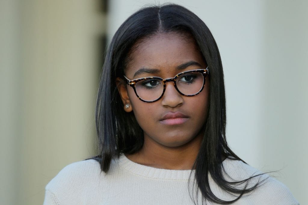 Sasha Obama, daughter of U.S. President Barack Obama